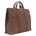 Hermes Tote Her Line MM Canvas Brown Silver — view 2