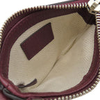 Gucci Shoulder Bag Logo Micro Leather Bordeaux Silver Red Green Web — view 6