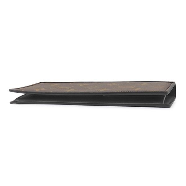 Louis Vuitton Wallet Portefeuille Brazza Monogram Macassar Silver Brown Black — view 3