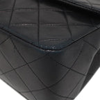 Chanel Shoulder Bag Quilted 27 Chain Lambskin Black Gold Single Flap — view 4