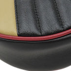 Gucci Shoulder Bag GG Marmont Round Leather Black Beige Red Gold Chain — view 4