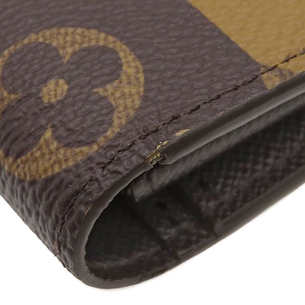Louis Vuitton Wallet Portefeuille Brazza Monogram Canvas Stripe Gold NIGO — view 5