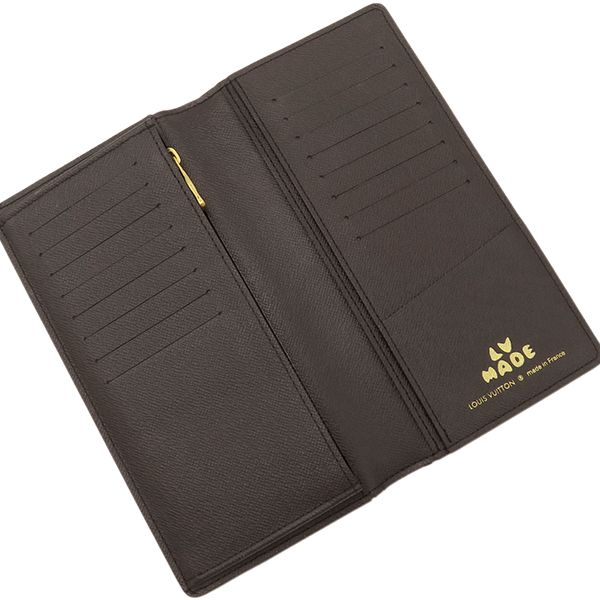 Louis Vuitton Wallet Portefeuille Brazza Monogram Canvas Stripe Gold NIGO — view 7