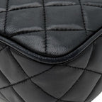 Chanel Shoulder Bag Quilted Lambskin Black Gold Fringe 25 — view 4