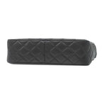Chanel Shoulder Bag Quilted Lambskin Black Gold Fringe 25 — view 3