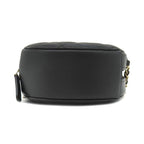 Chanel Shoulder Bag Quilted Chain Lambskin Black Gold Round Circle 27 — view 3