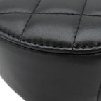 Chanel Shoulder Bag Quilted Chain Lambskin Black Gold Round Circle 27 — view 4