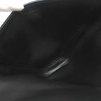 Celine Shoulder Bag Triangle Leather Black Silver Pochette Logo Print — view 7