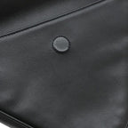 Celine Shoulder Bag Triangle Leather Black Silver Pochette Logo Print — view 6