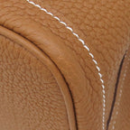 Hermes Tote Garden Party TPM 30 Negotiating Gold Silver All Leather — view 4