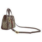 Gucci 2-Way Ophidia GG Small Tote Supreme Canvas Leather Beige Ebony Gold — view 2