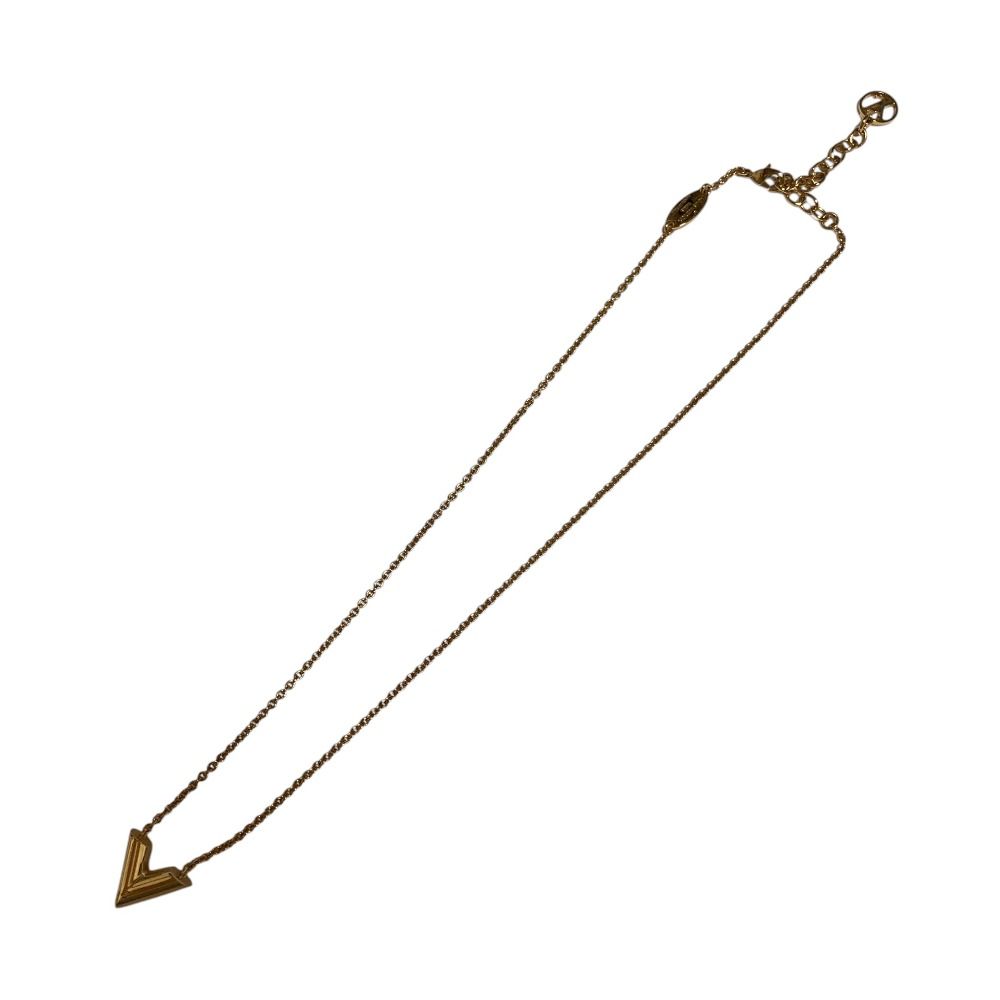 Louis Vuitton Essential V Necklace Gold Colored — view 2