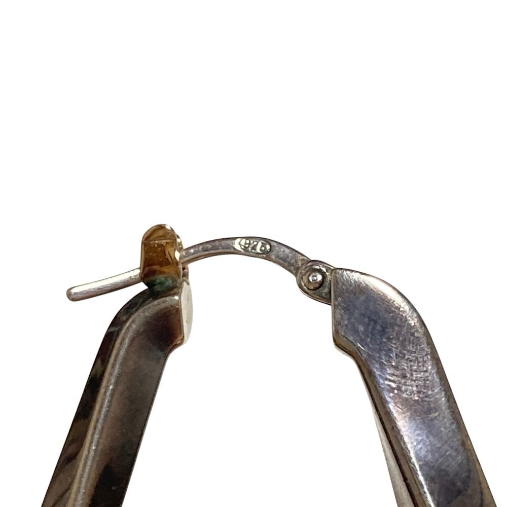 Bottega Veneta 925 Triangle Twist Earrings Silver — view 7