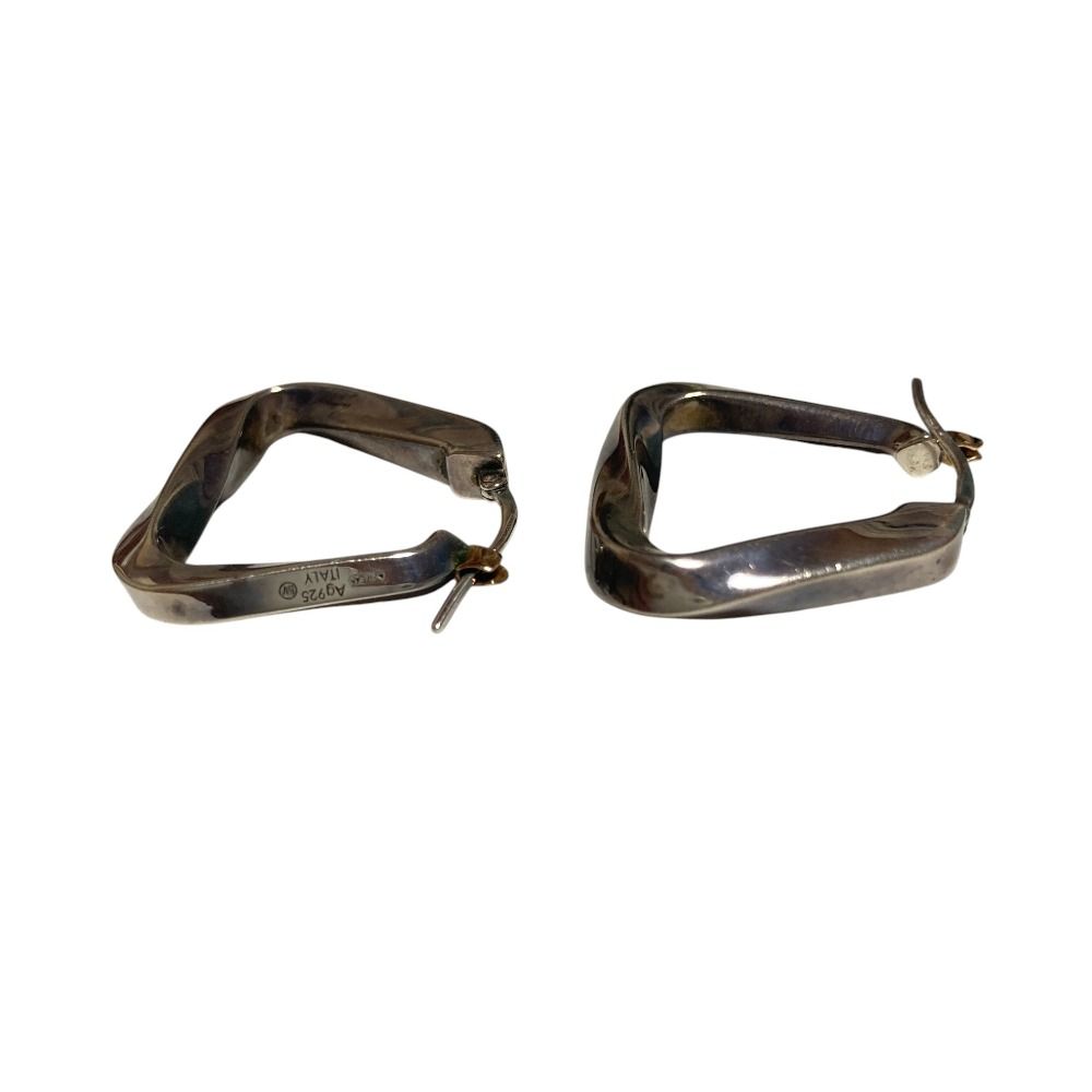 Bottega Veneta 925 Triangle Twist Earrings Silver — view 3