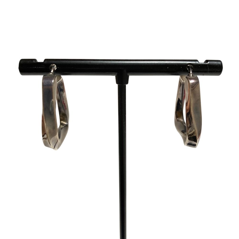 Bottega Veneta 925 Triangle Twist Earrings Silver