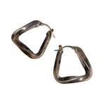 Bottega Veneta 925 Triangle Twist Earrings Silver — view 2
