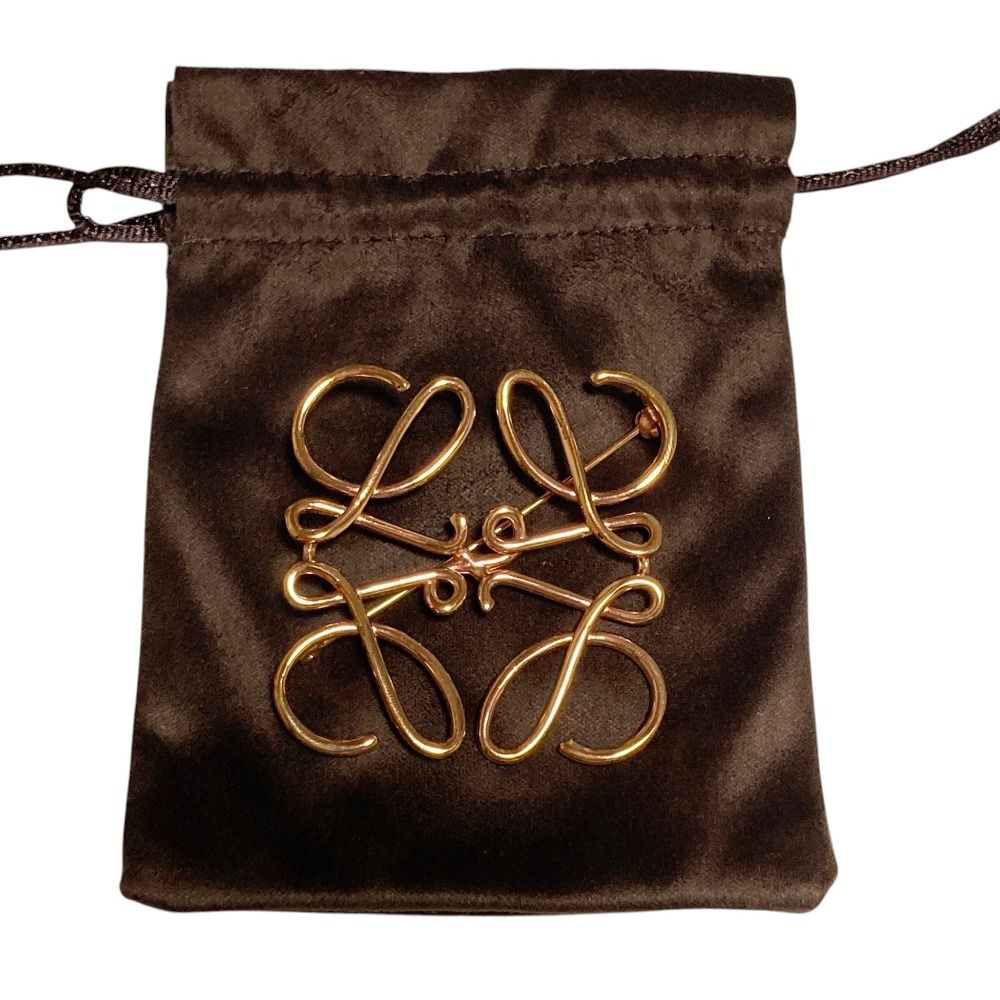 Loewe Anagram Brooch Gold Colored — view 6