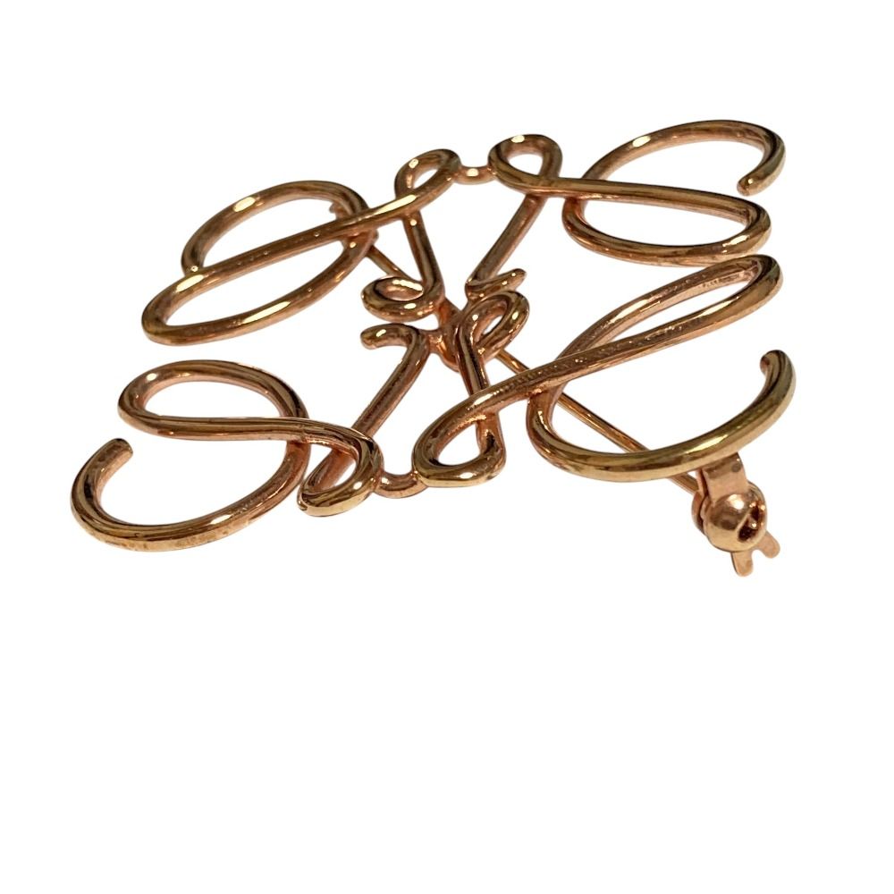 Loewe Anagram Brooch Gold Colored — view 2