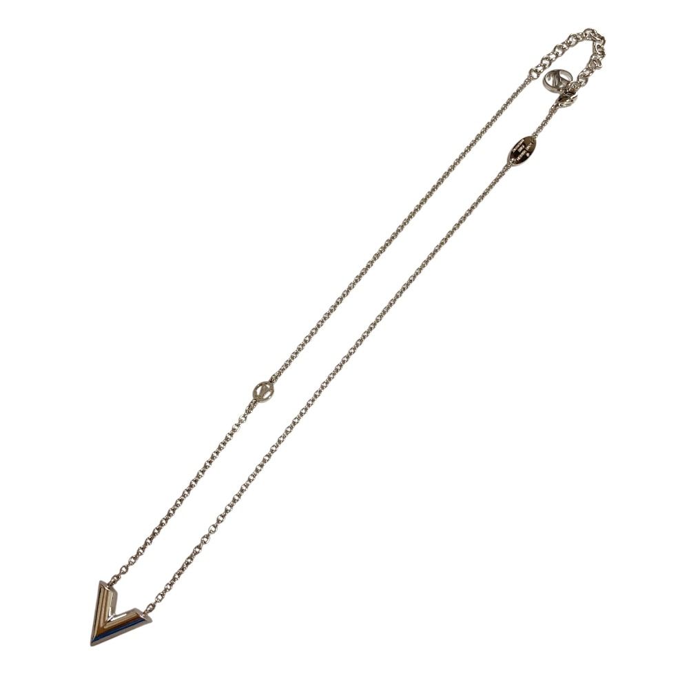 Louis Vuitton Essential V Chain Necklace Silver Colored — view 8