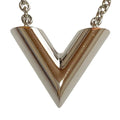 Louis Vuitton Essential V Chain Necklace Silver Colored