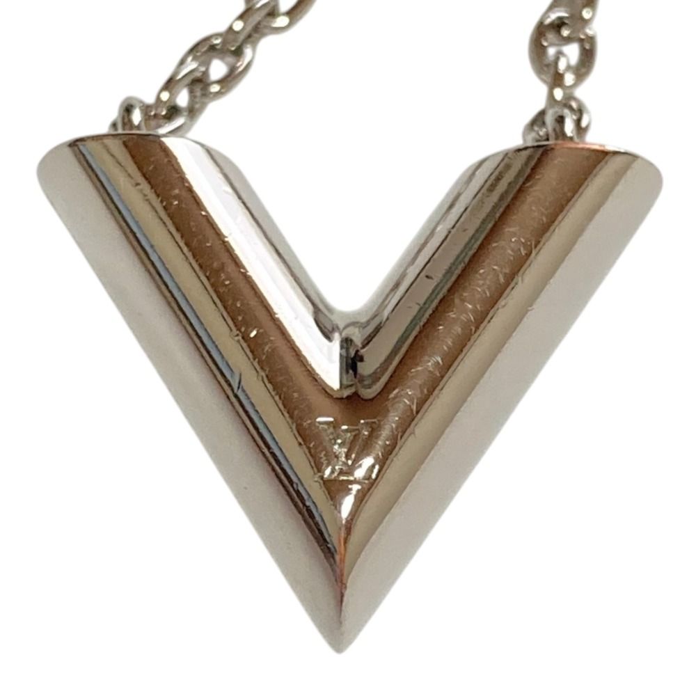 Louis Vuitton Essential V Chain Necklace Silver Colored — view 3
