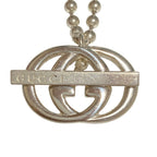 Gucci Interlocking G Lariat Necklace Choker 925 Sterling Silver