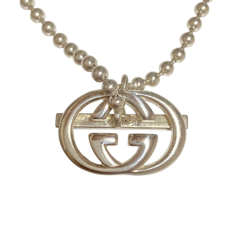 Gucci Interlocking G Lariat Necklace Choker 925 Sterling Silver — view 3