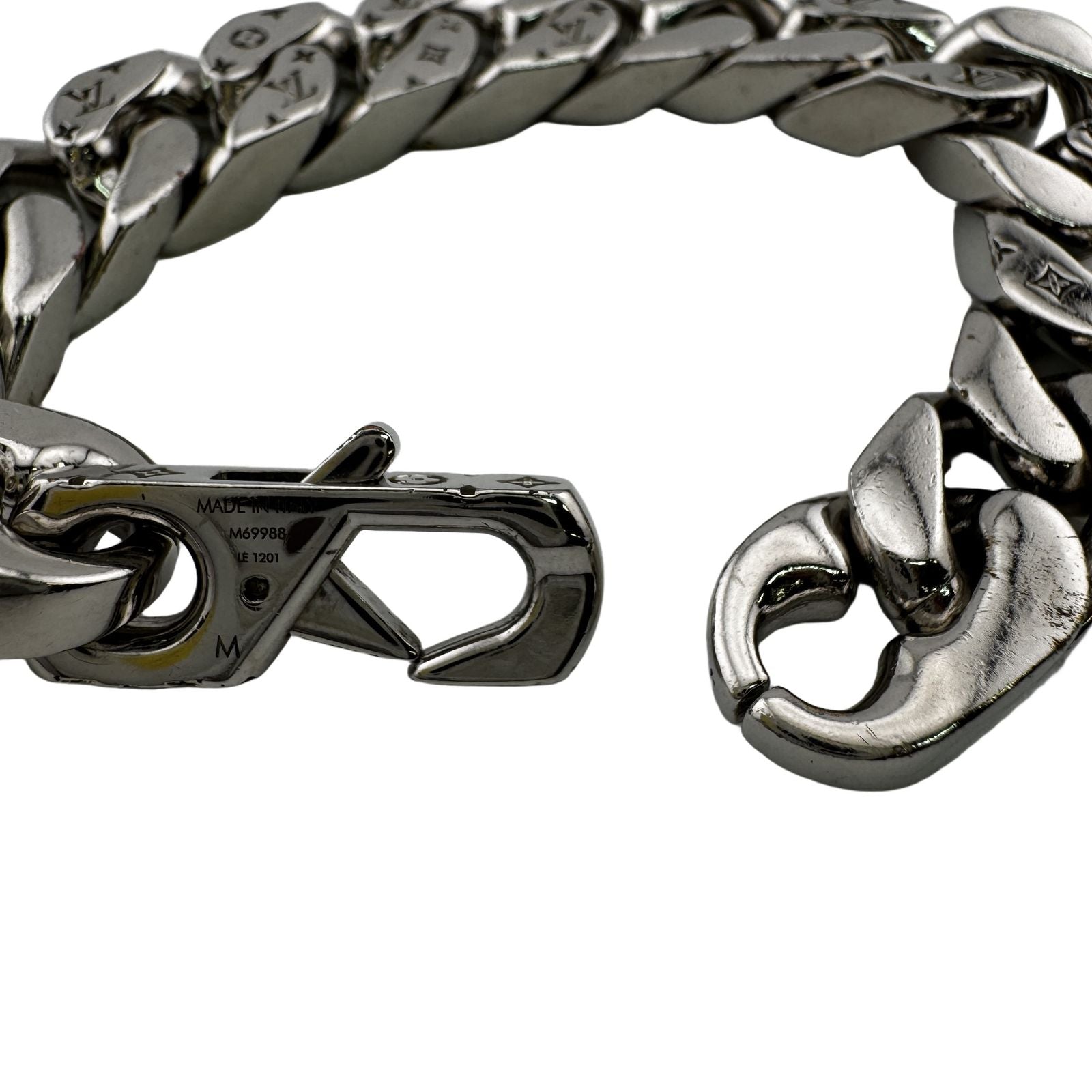 Louis Vuitton Bracelet LV Chain Links Monogram Metal Silver — view 5