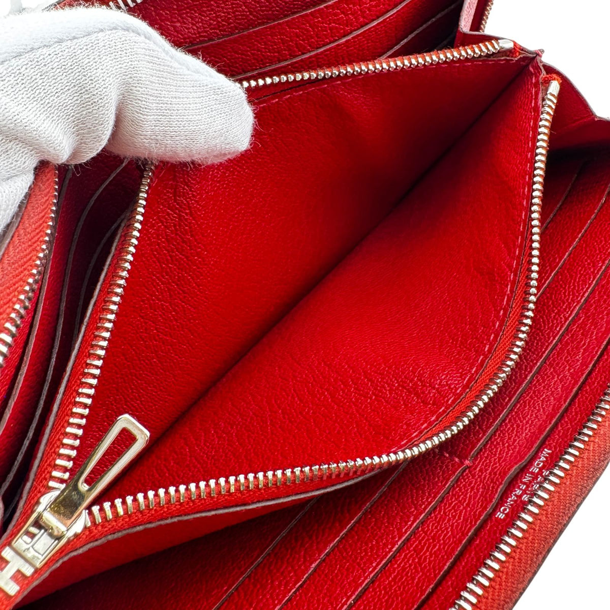 Hermes Evelyne Zip Around Wallet Buffalo Leather — view 6