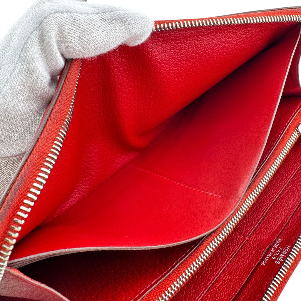 Hermes Evelyne Zip Around Wallet Buffalo Leather — view 5
