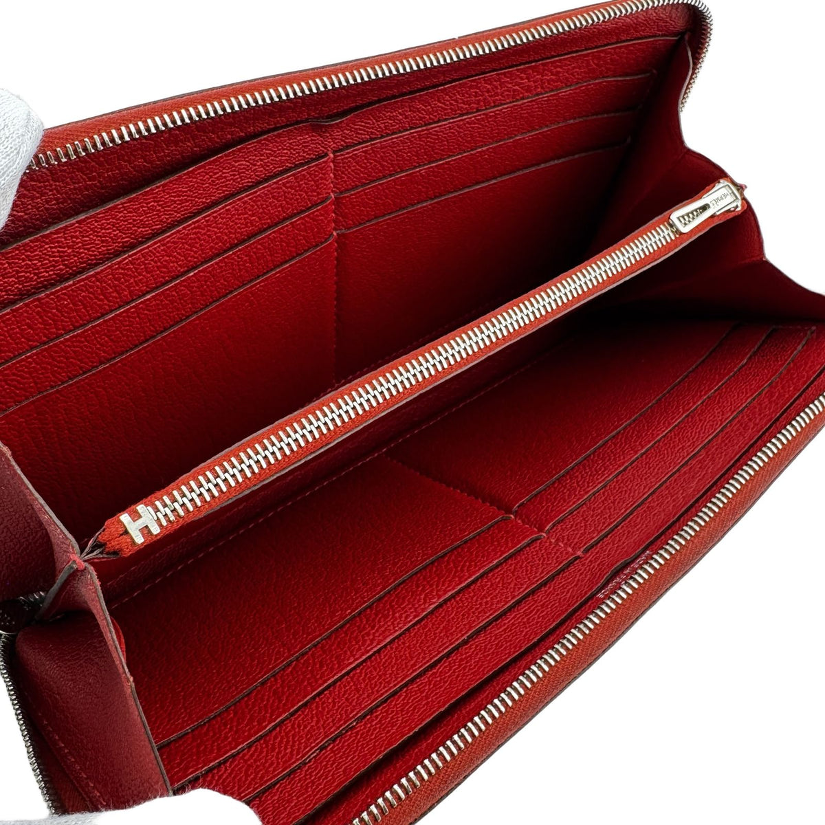 Hermes Evelyne Zip Around Wallet Buffalo Leather — view 4