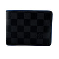 Louis Vuitton Portefeuille Multiple Damier Graphite Bifold Wallet Black Leather