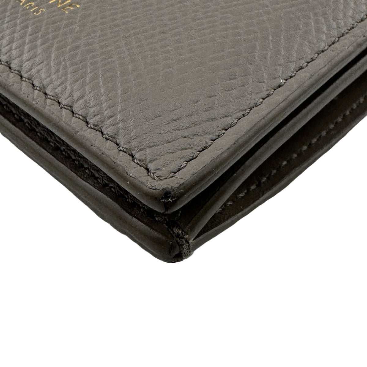 Celine Leather Pebble Bifold Wallet Gray — view 2