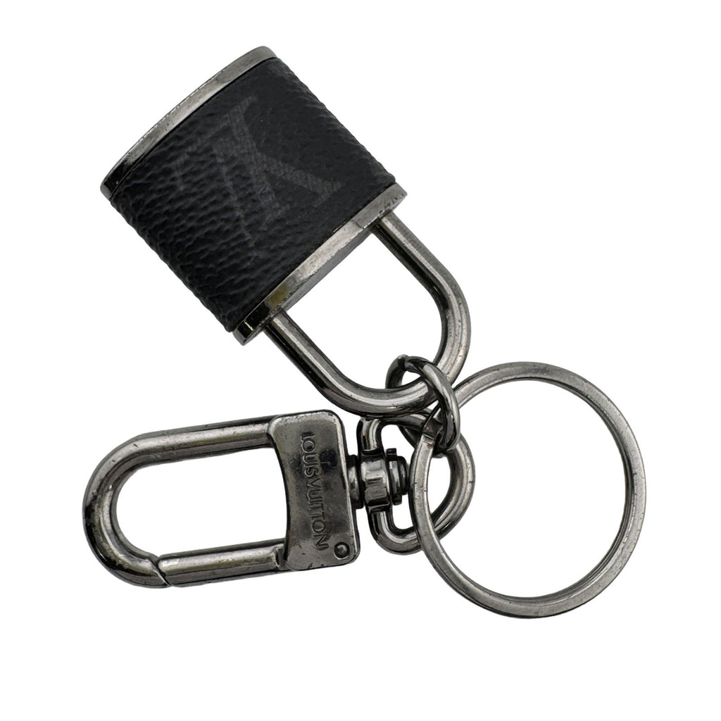 Louis Vuitton Porte Cles Padlock & Key Monogram Eclipse Key Holder Black Key — view 4