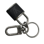 Louis Vuitton Porte Cles Padlock & Key Monogram Eclipse Key Holder Black Key — view 4