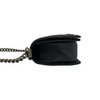 Chanel Boy CC Logo Caviar Leather Chain Shoulder Bag Black — view 5