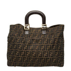 Fendi Zucca Tote Brown Canvas Leather
