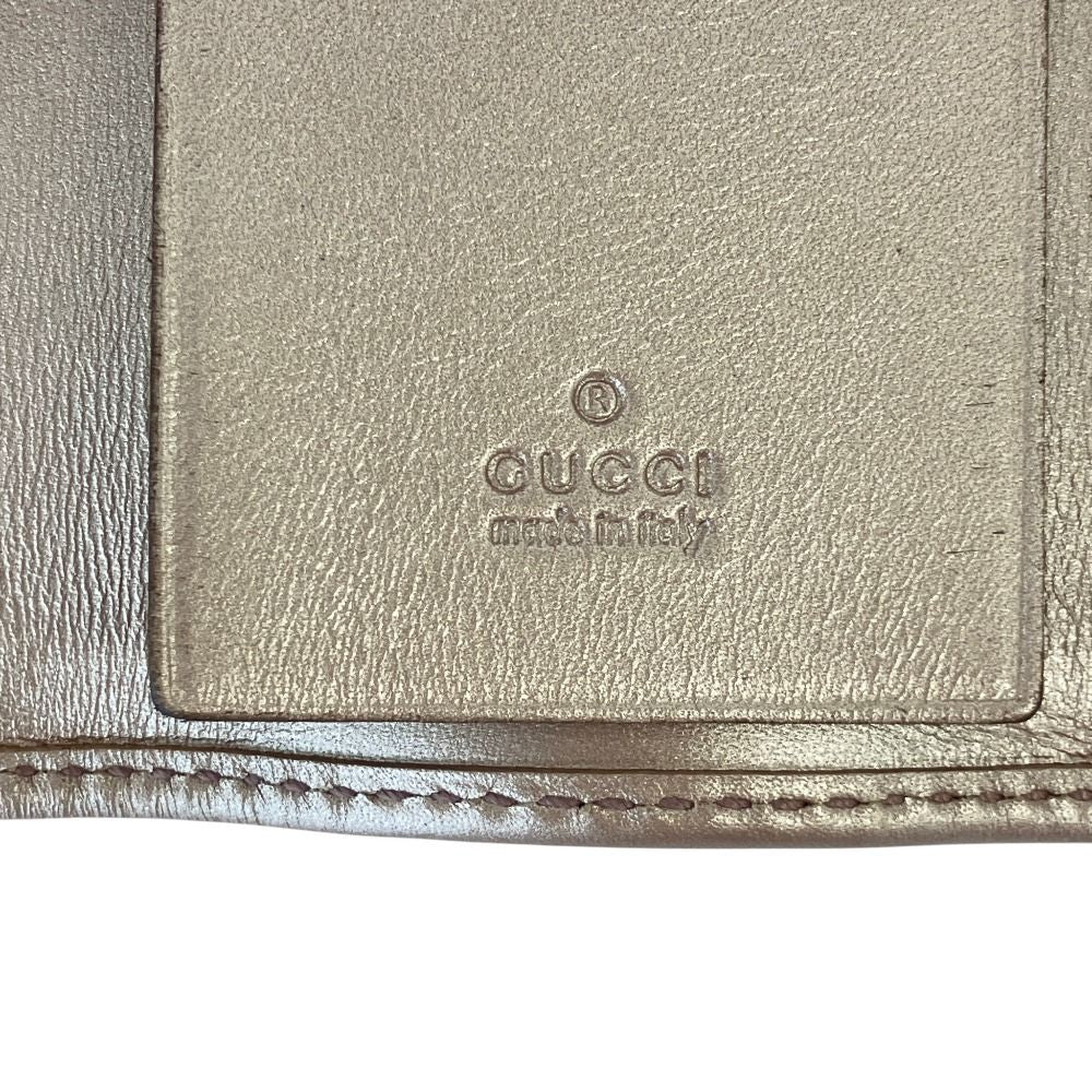 Gucci Interlocking G GG Guccissima Leather Key Case Pink Key Holder — view 8