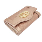 Gucci Interlocking G GG Guccissima Leather Key Case Pink Key Holder — view 2