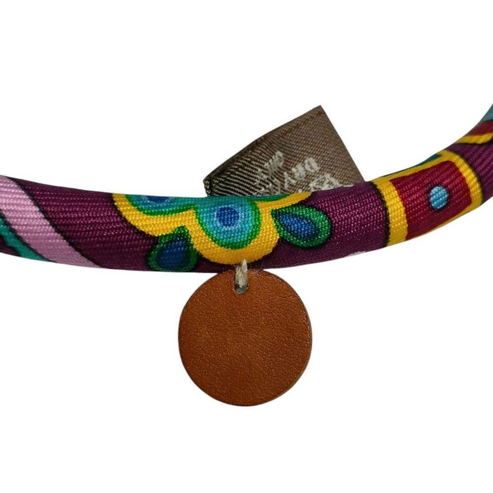 Hermes Silk 100% Petit H Bracelet Blue Multicolor — view 4