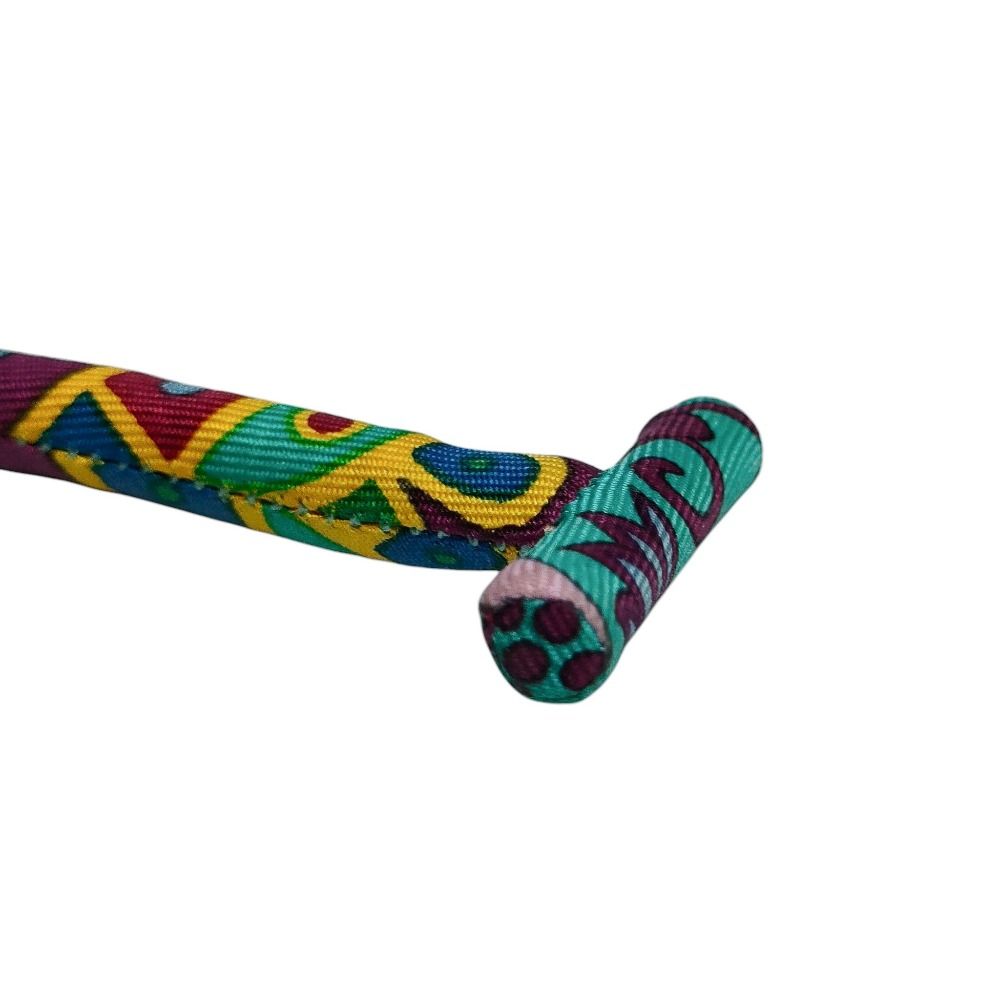 Hermes Silk 100% Petit H Bracelet Blue Multicolor — view 8