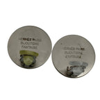 Hermes Sellier Round Logo Stamp Clip Earrings Silver Colored — view 6