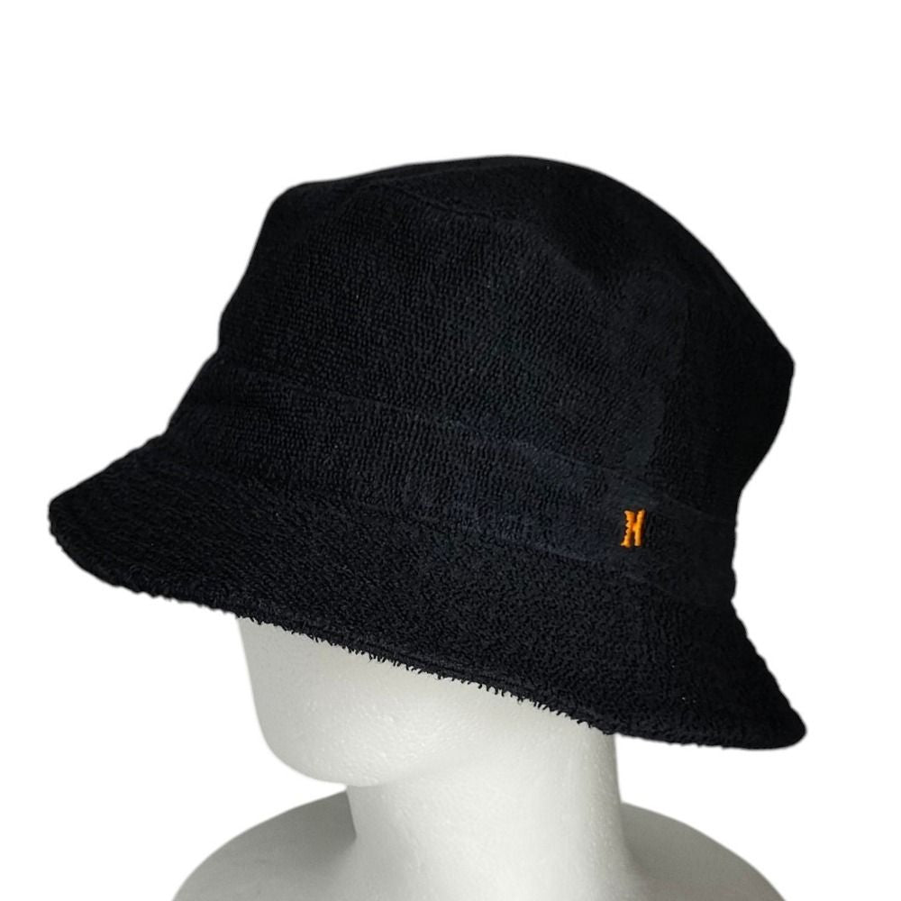 Hermes Harper Pile H Embroidery Bucket Hat 57 Black