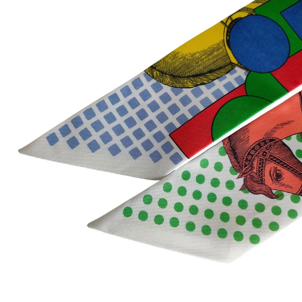 Hermes Cavaliere en Formes Twilly Scarf Multicolor — view 6