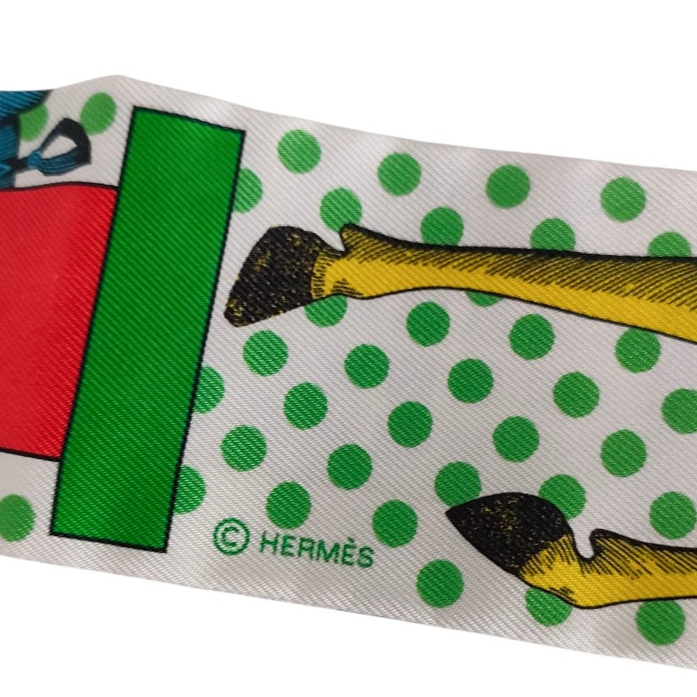 Hermes Cavaliere en Formes Twilly Scarf Multicolor — view 7