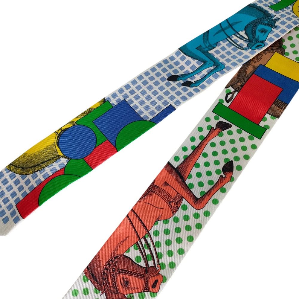 Hermes Cavaliere en Formes Twilly Scarf Multicolor — view 3