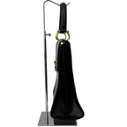 Celine Bit Leather Handbag Black Gold Colored — view 3