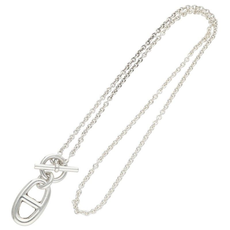 Hermes Chaine D'ancre Amulet Amulette Silver Necklace — view 2