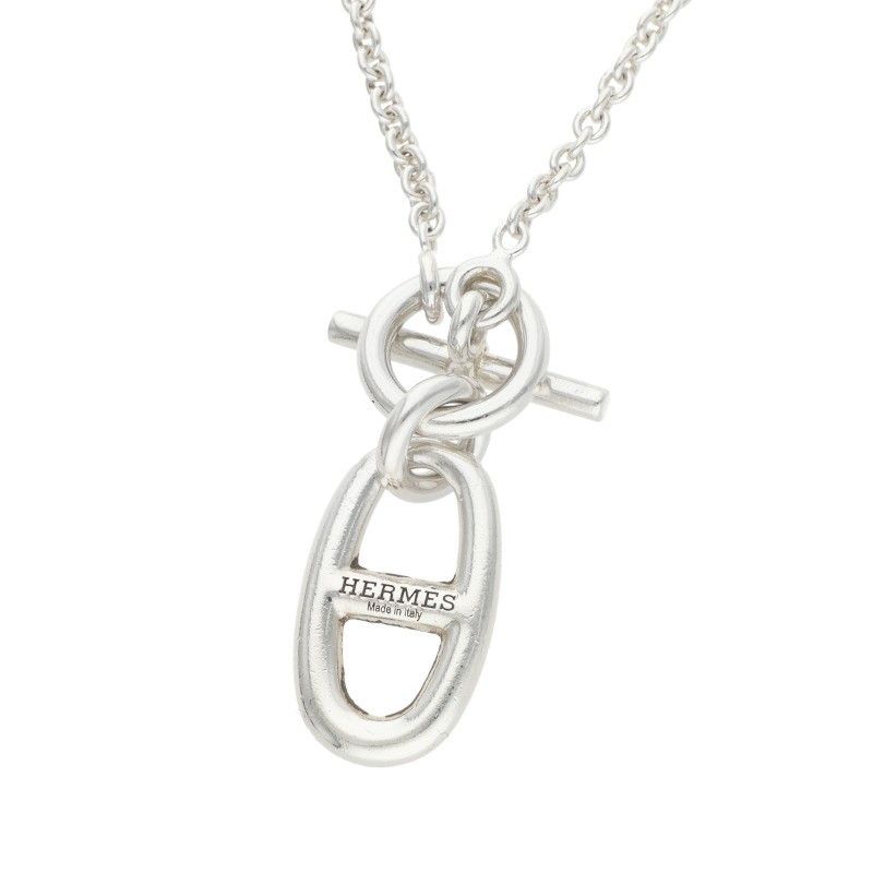 Hermes Chaine D'ancre Amulet Amulette Silver Necklace — view 3