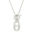 Hermes Chaine D'ancre Amulet Amulette Silver Necklace